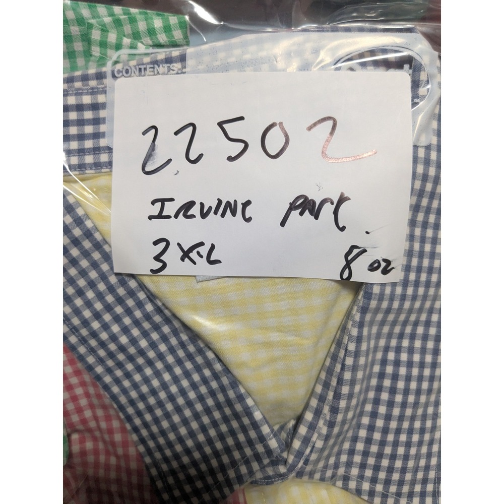 VTG IRVINE PARK Mix-Match Gingham Men 3XL Cotton Blend Multicolor Shirt - Picture 15 of 15